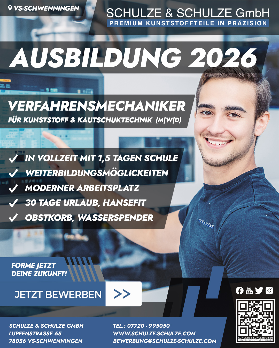 Azubi Kunststoff und Kautschuktechnologe 2026